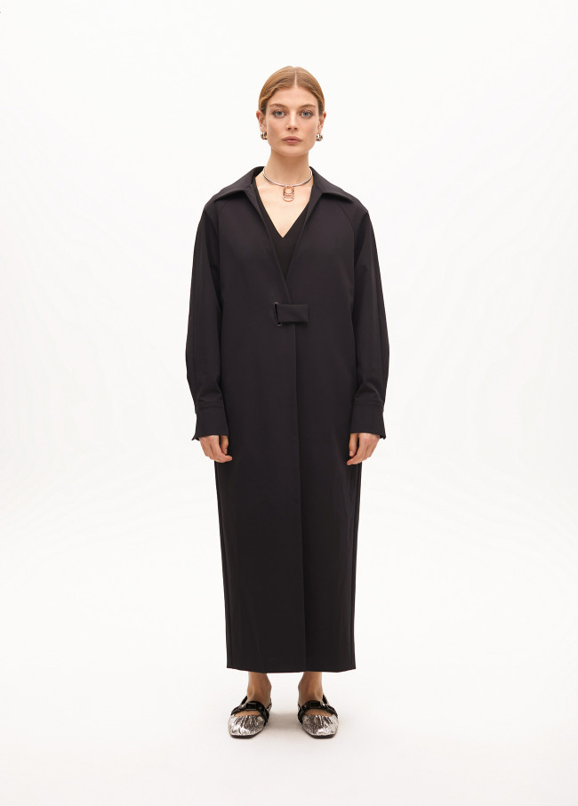 Trench en tissu technique avec ceinture