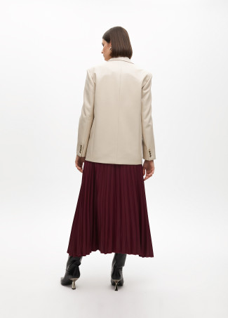 Blazer Effet Cuir Droite