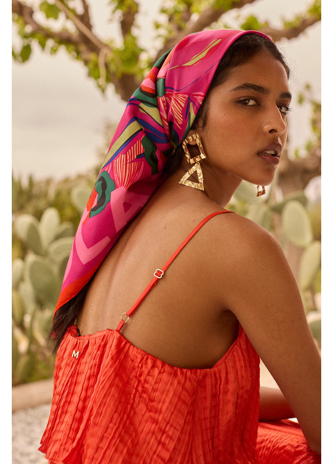 Gold-toned earrings with geometric shapes