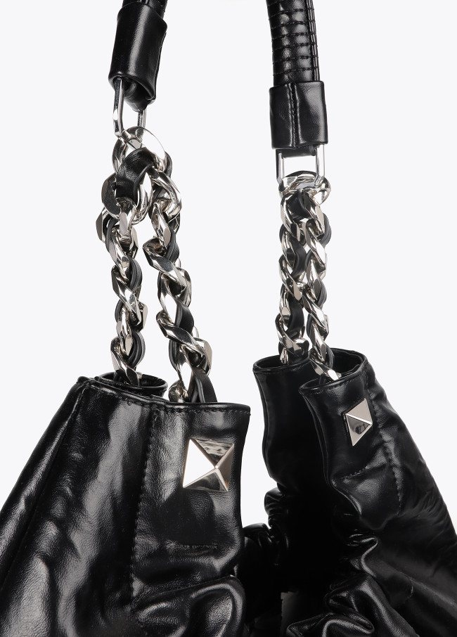 Bolso shopper efecto arrugado