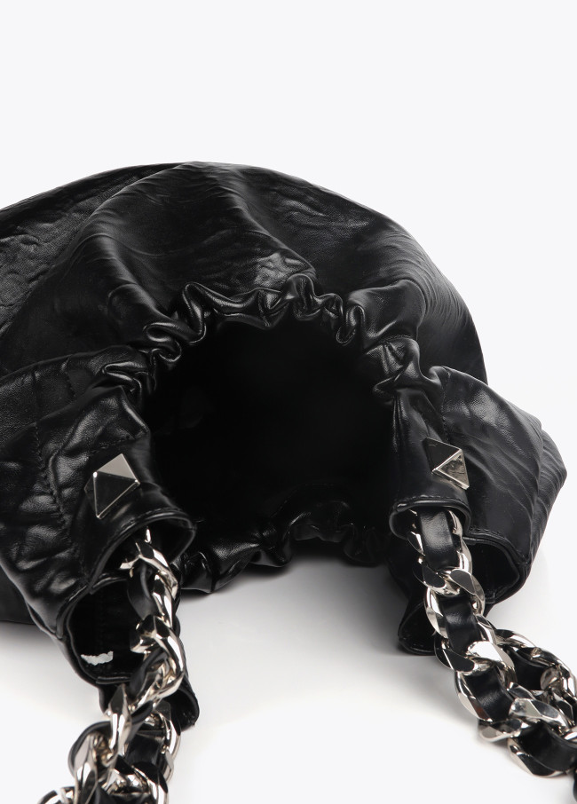 Bolso shopper efecto arrugado