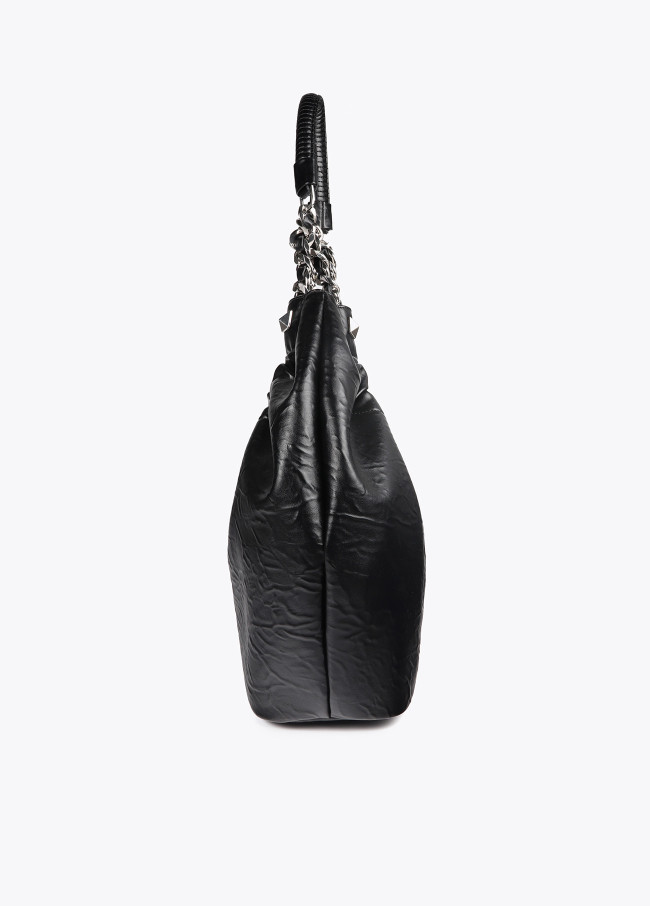 Bolso shopper efecto arrugado