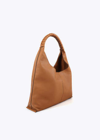 Bolso Shopper efecto piel asa trenzada