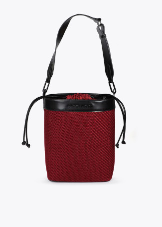 Borsa Hobo in Tessuto ed Effetto Pelle