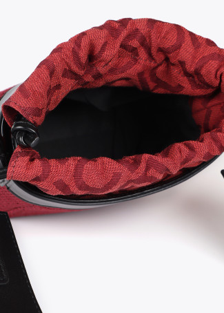 Borsa a Tracolla Tessuto e Effetto Pelle