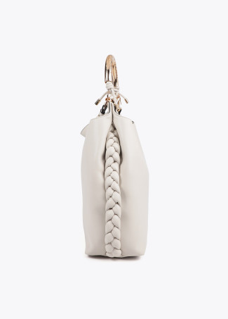 Personalised tote bag with metallic strap