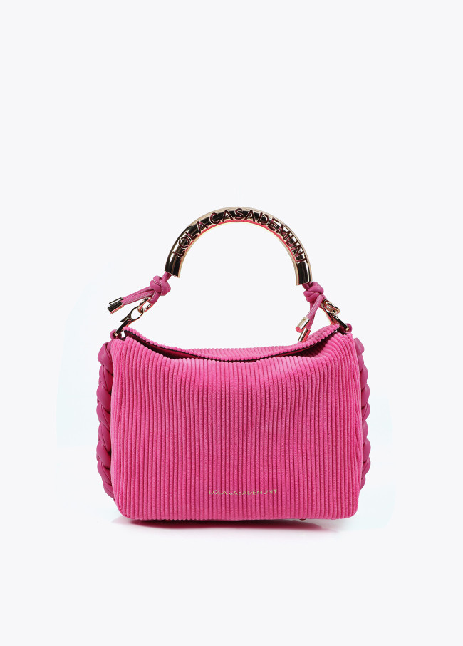 Personalised crossbody bag with metallic strap