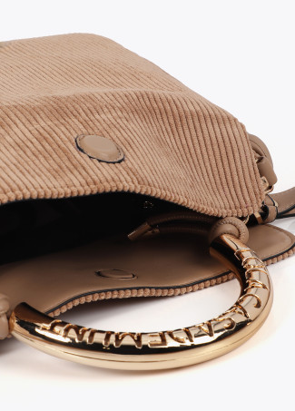 Personalised crossbody bag with metallic strap