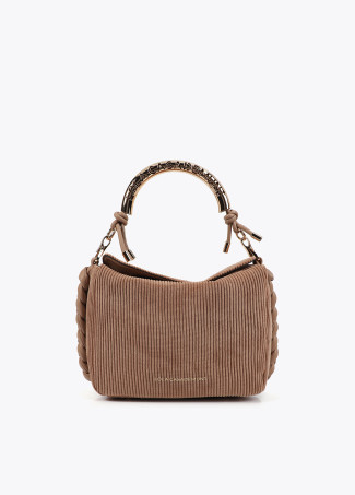 Personalised crossbody bag with metallic strap