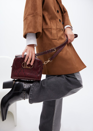 Bandolera Efecto Piel Serpiente