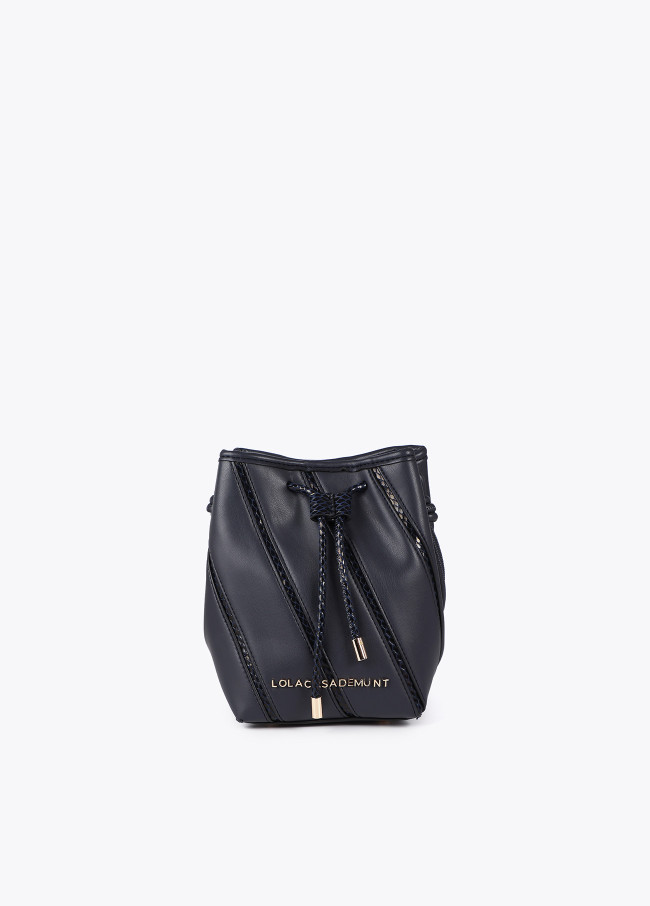 Borsa a Tracolla con Dettagli Effetto Pelle di...