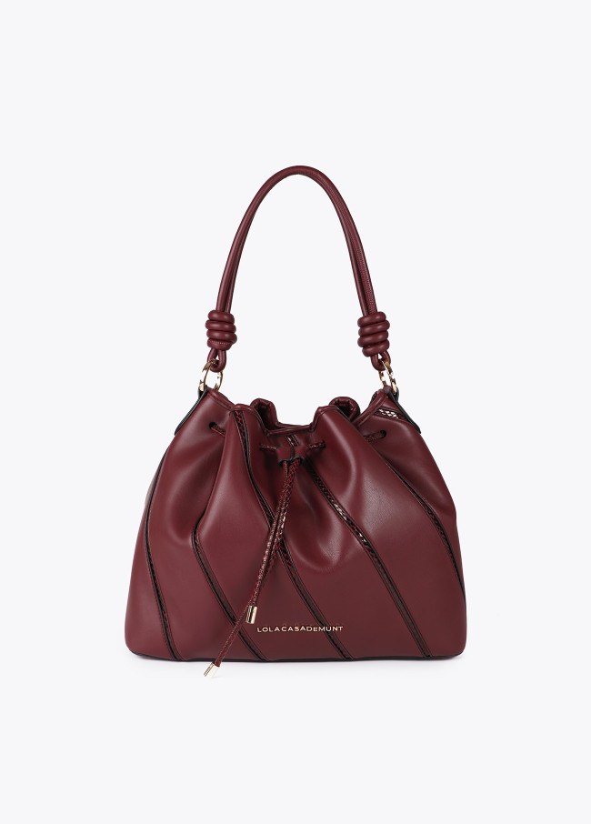Borsa con Dettagli Effetto Serpente