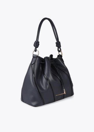 Bolso Judas con detalles efecto serpiente