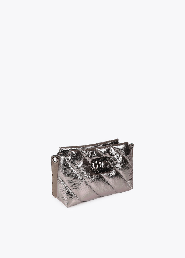 Bandolera acolchada tejido metalizado