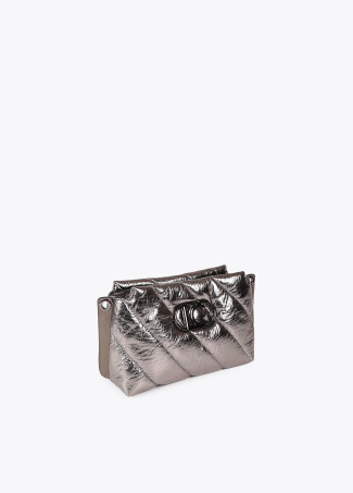 Bandolera acolchada tejido metalizado