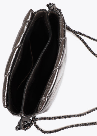 Bandolera acolchada tejido metalizado