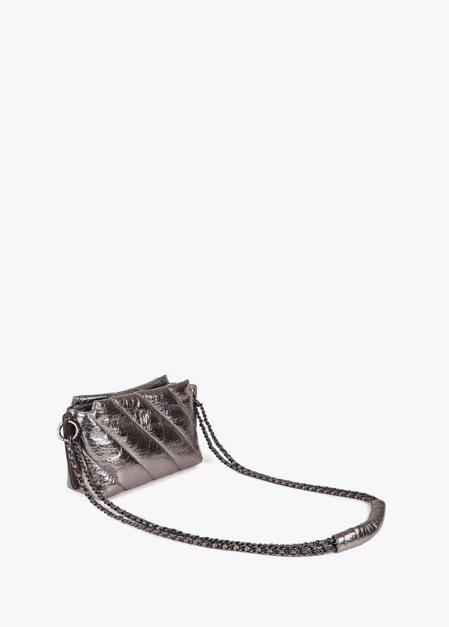 Bandolera acolchada tejido metalizado