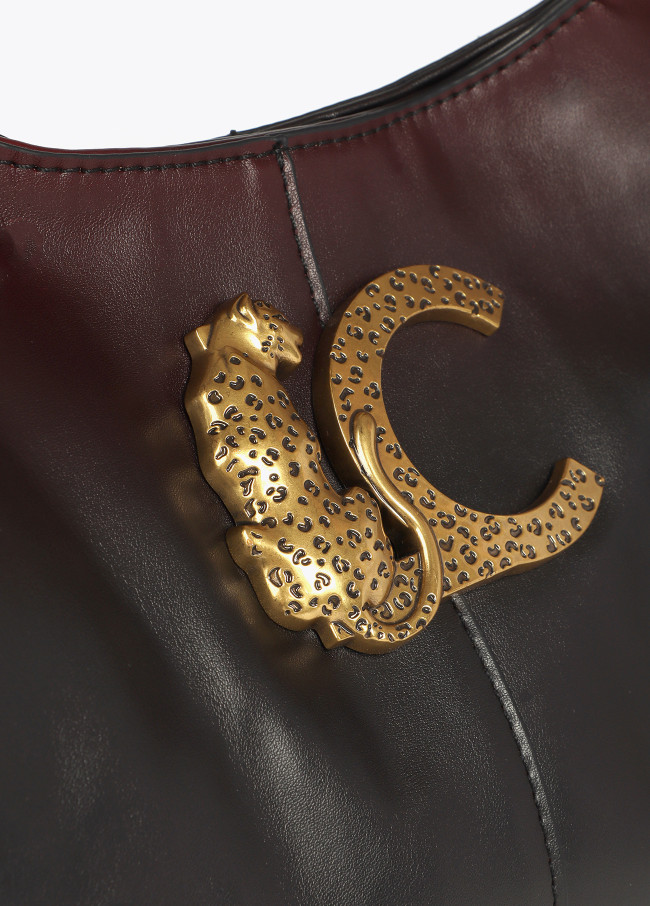 Bolso Shopper degradé y logo LC leopardo