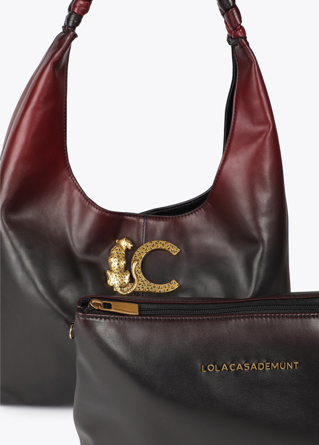 Bolso Shopper degradé y logo LC leopardo