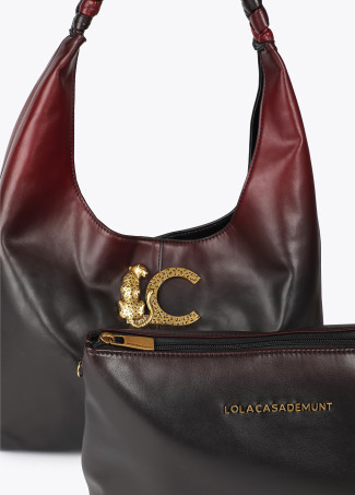 Bolso Shopper degradé y logo LC leopardo