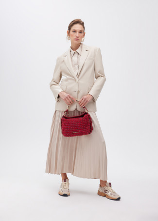 Bandolera asa metalizada personalizada tejido tweed