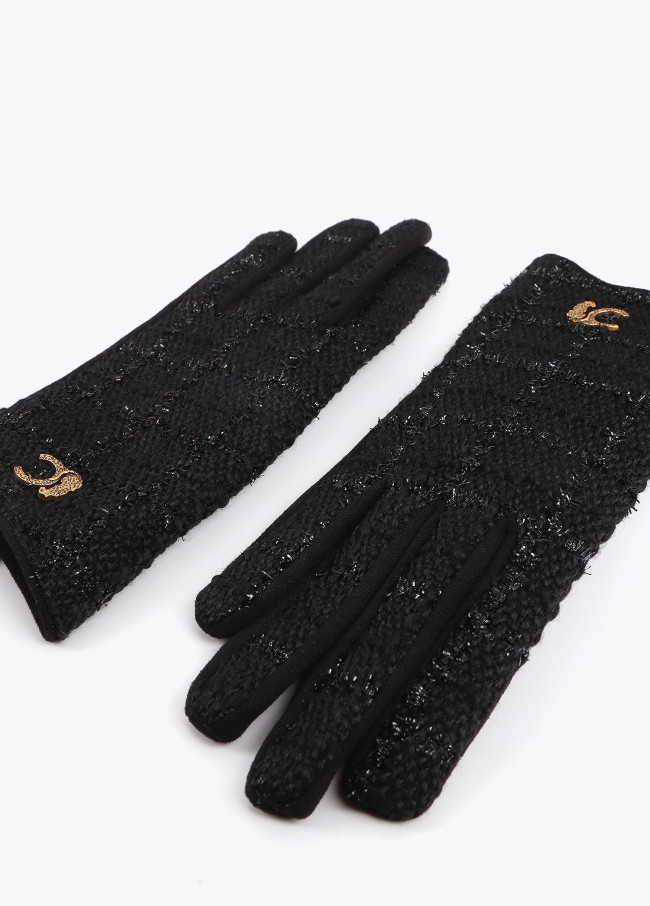 Guante combinado tweed