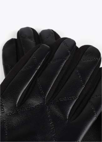 Guante logo cruzado en cuadricula