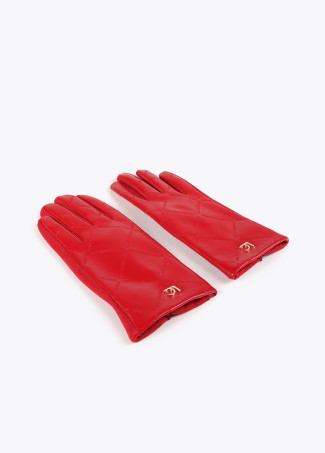 Guante logo cruzado en cuadricula