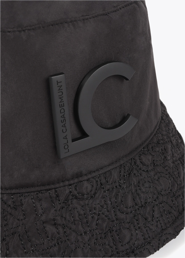 Logo-printed bucket hat