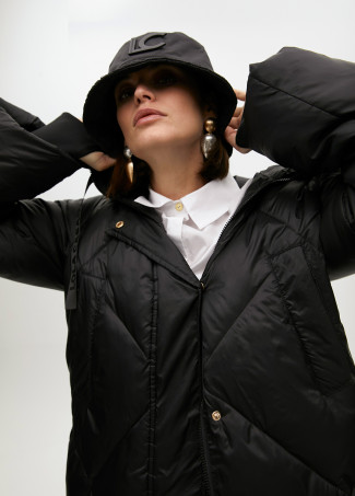 Logo-printed bucket hat