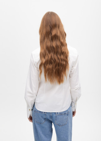 Poplin Shirt with Removable Bow Tie - Lola Casademunt