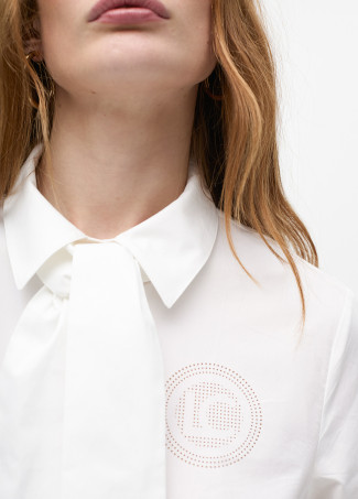 Camicia Popeline con Fiocco Removibile - Lola Casademunt