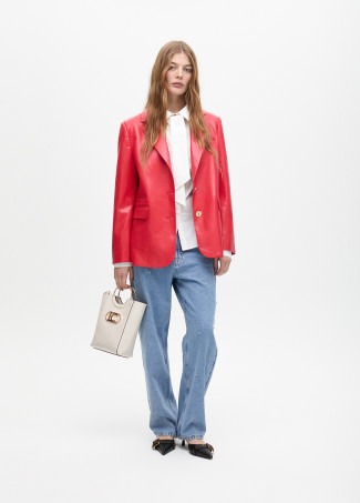 Poplin Shirt with Removable Bow Tie - Lola Casademunt