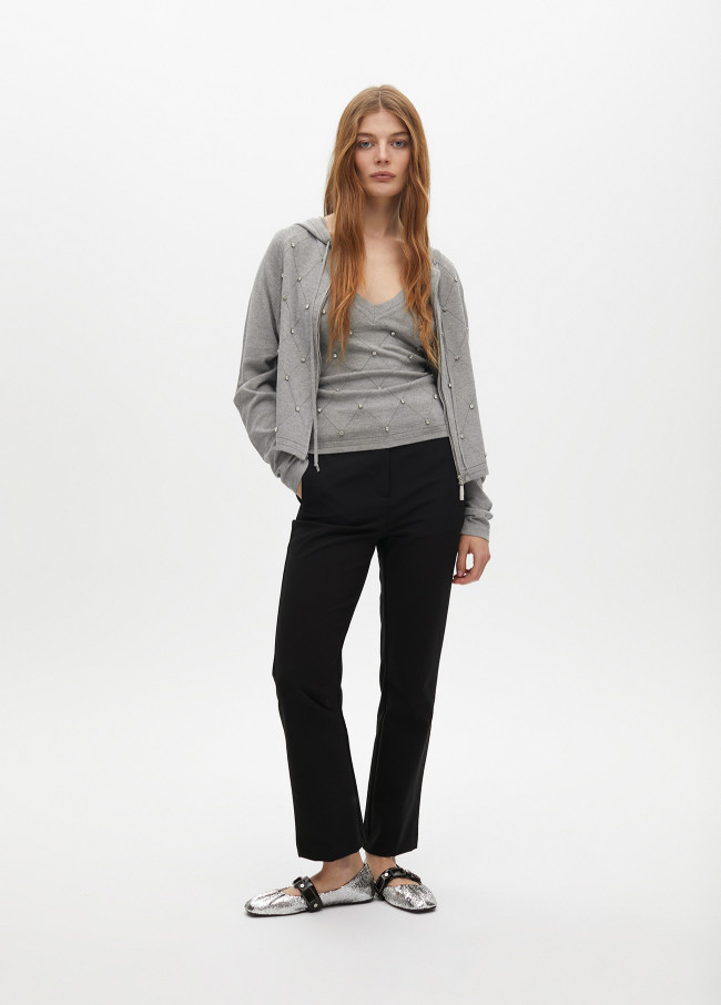 Pantaloni Basic Tessuto Tecnico