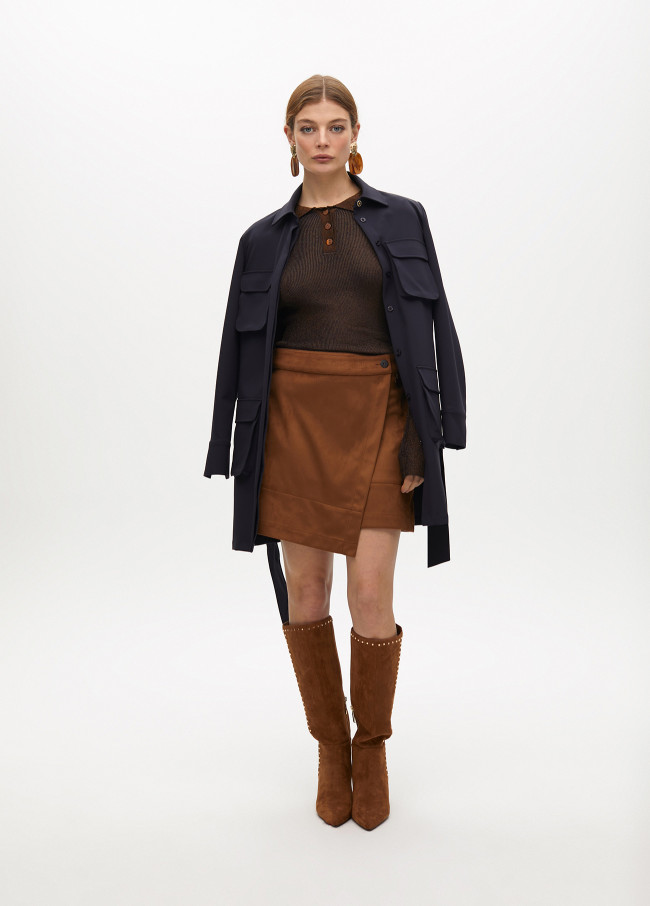 Short shirt Dress with pockets and belt