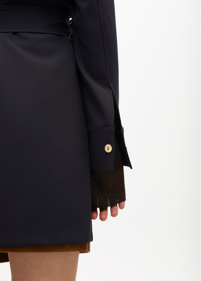 Abito Camicia Corto con Tasche e Cintura