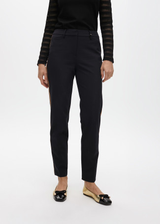 Basic trousers with contrast side stripe