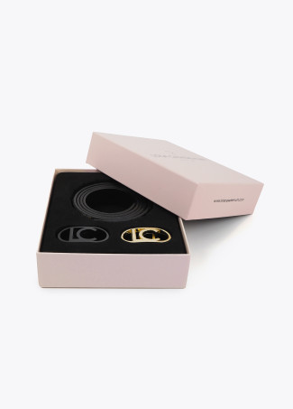 Pack de Cintos Reversíveis Estampa Animal com Fivela Intercambiável