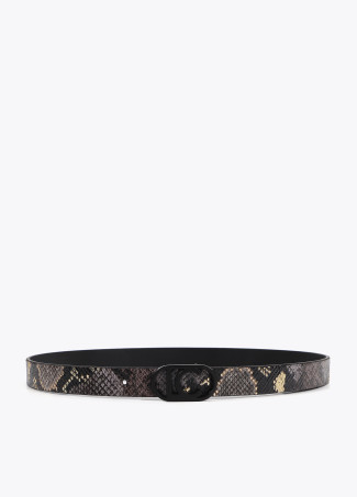 Pack of reversible animal print belts with interchangeable buckle