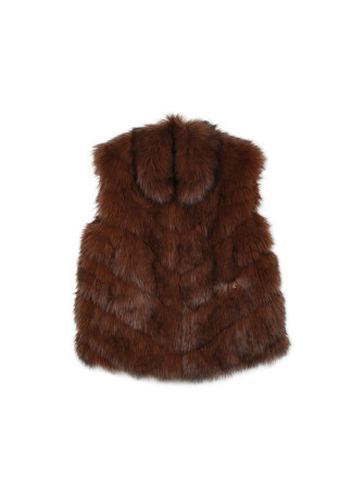 Inner print fur vest