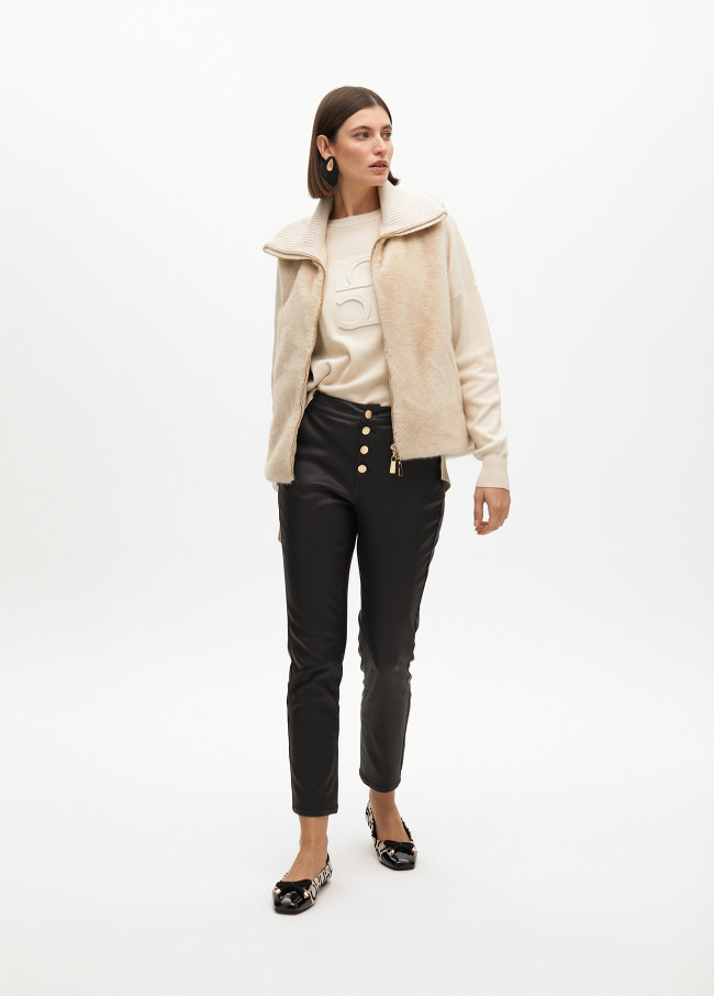 Chaleco Pelo Corto Cremallera