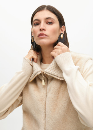 Chaleco Pelo Corto Cremallera