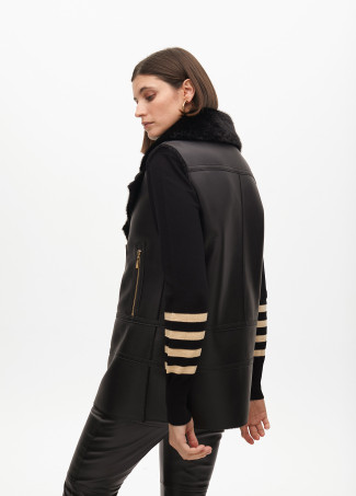 Double-sided midi vest