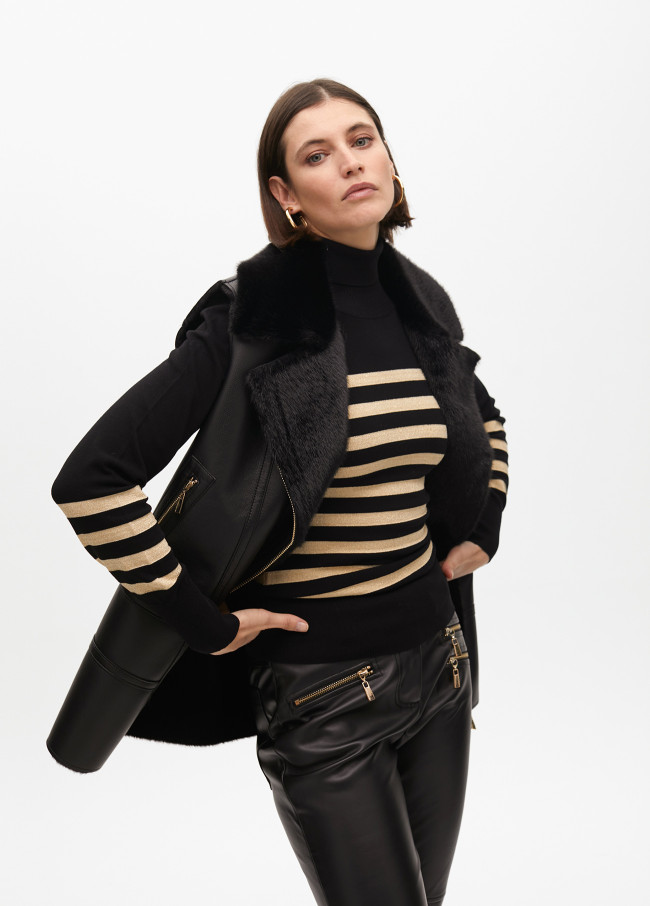 Double-sided midi vest