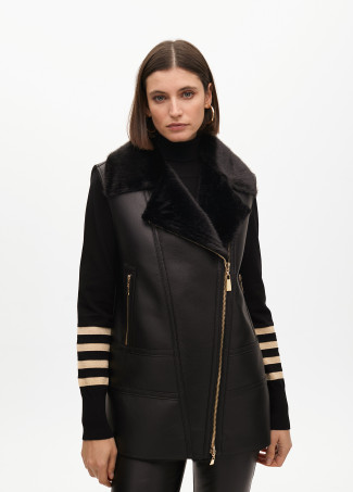 Double-sided midi vest