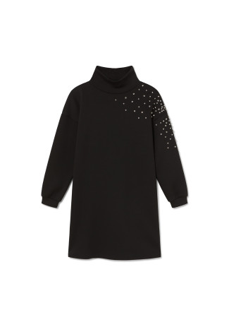 Robe avec Manches Détail Bijou