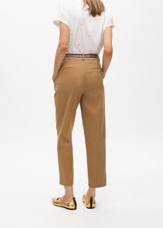 Pantalon chino avec logo et strass
