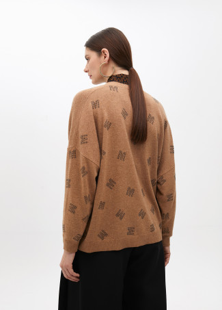 M cardigan with rhinestones
