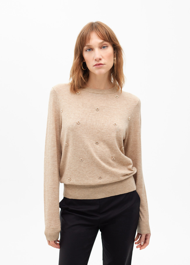 Pullover mit Juwelen
