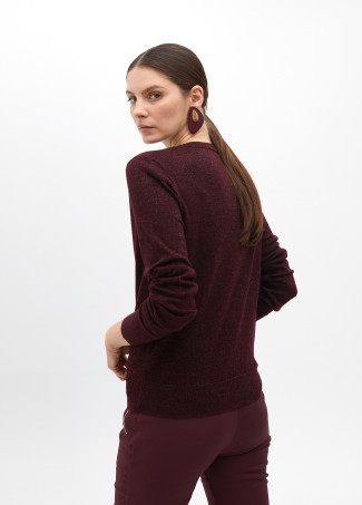 Round neck shimmer sweater